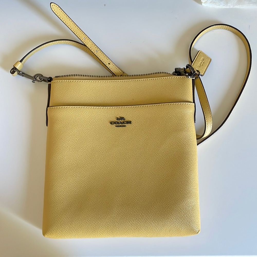 yellow coach crossbody